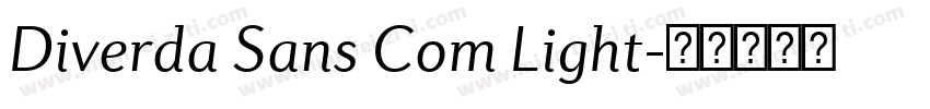 Diverda Sans Com Light字体转换